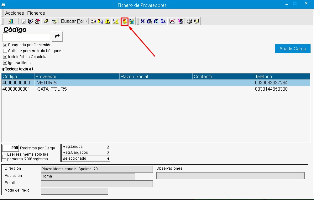 Notificación proveedores Notificación proveedores