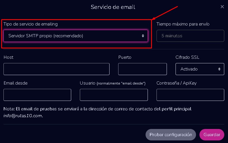 Configuración email Ofiefirma