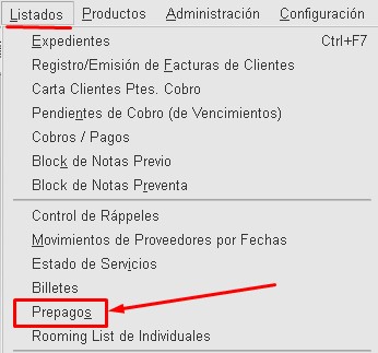 Listado - Prepagos