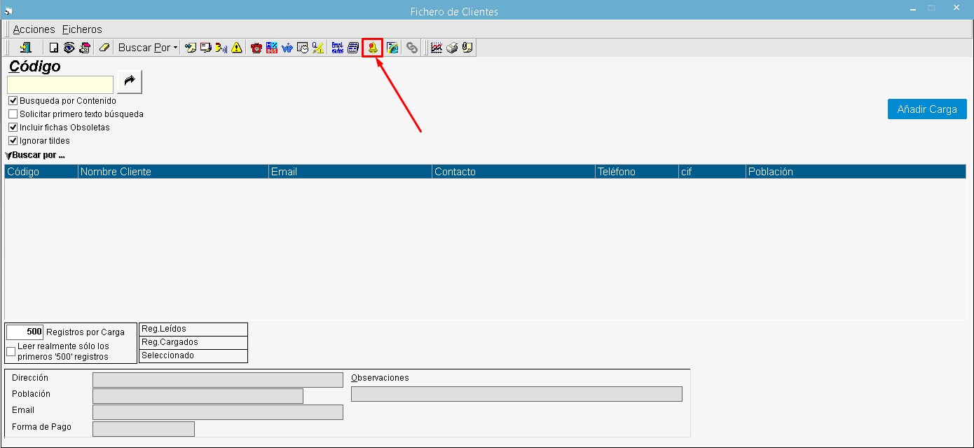 Notificación clientes
