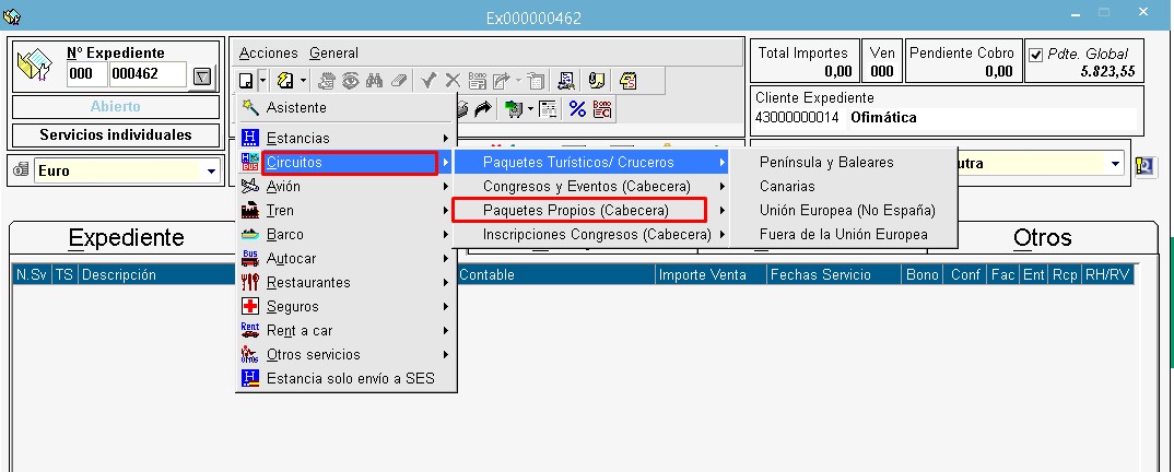 Servicio cabecera